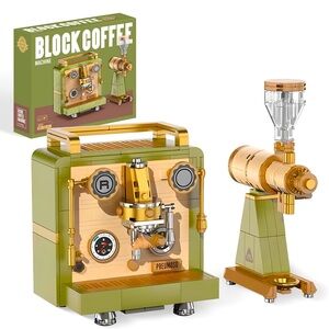 Retro Coffee Machine Building Blocks Set